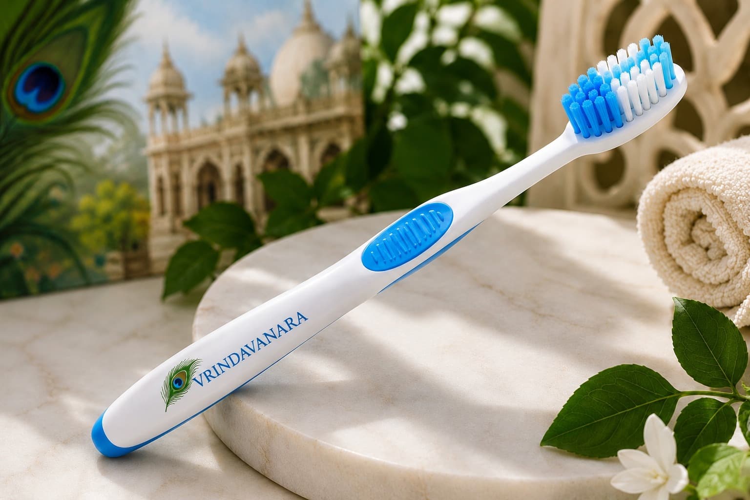 Vrindavan Rasa Soft Bristle Toothbrush Blue Pack Of 1
