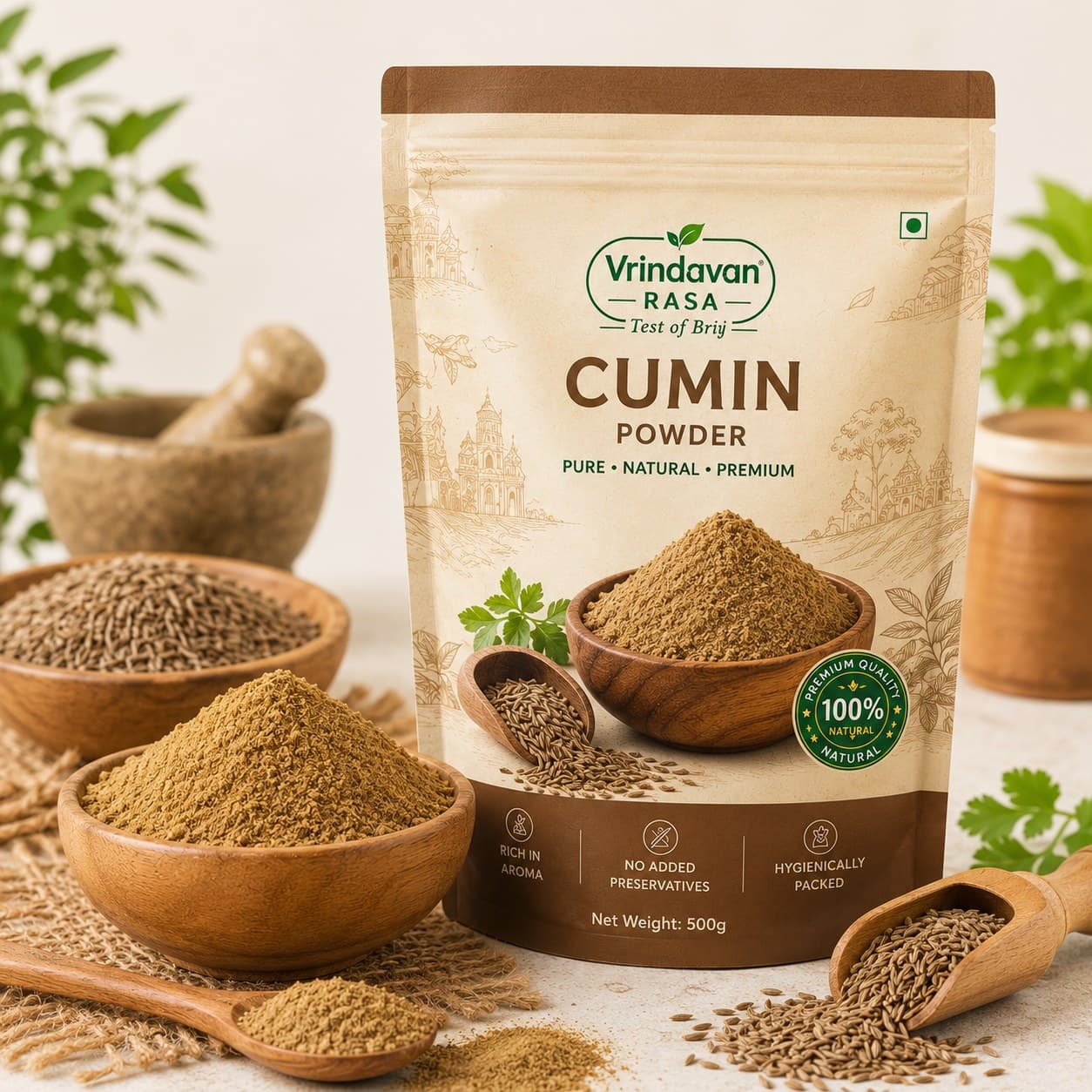 Vrindavan Rasa Premium Cumin Powder (Jeera Powder) 100g